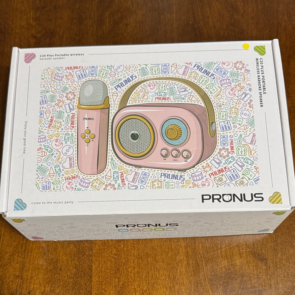 Pink Portable Speaker with Microphone
